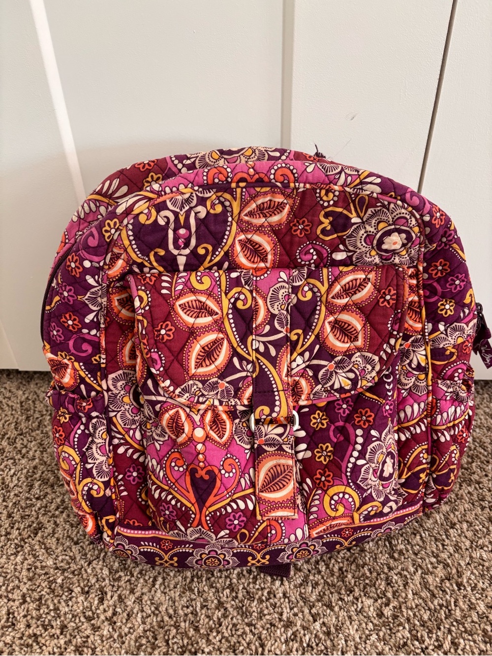 Vera Bradley Retired Safari Sunset Pattern Medium Backpack School Bag